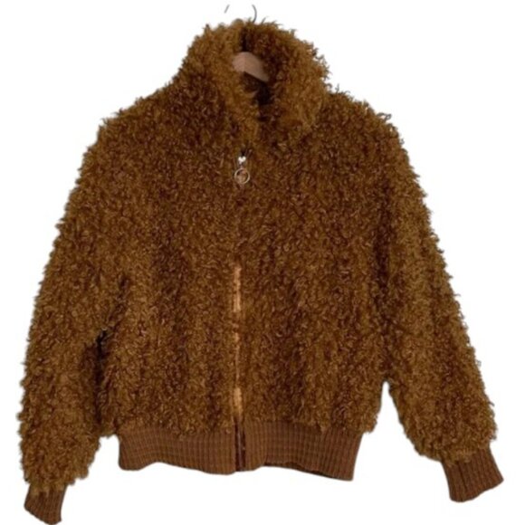 Wild Fable brown teddy jacket size XS NWT - Picture 5 of 10